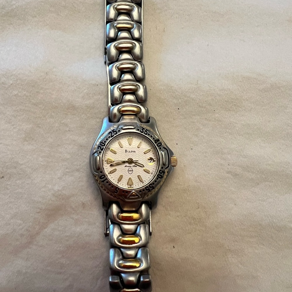 Women’s Bulova Marine Star 2 tone watch